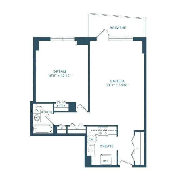 1 bed, 1 bath apartment for rent at 75 Saint Alphonsus St Unit 908, Mission Hill — photo 3 of 27