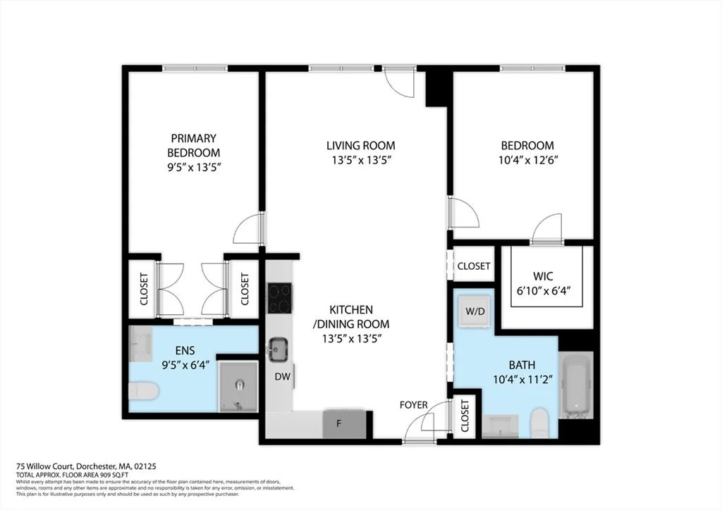 2 bed, 2 bath apartment for rent at 75 Willow Ct Unit 104, South Boston — photo 15 of 15