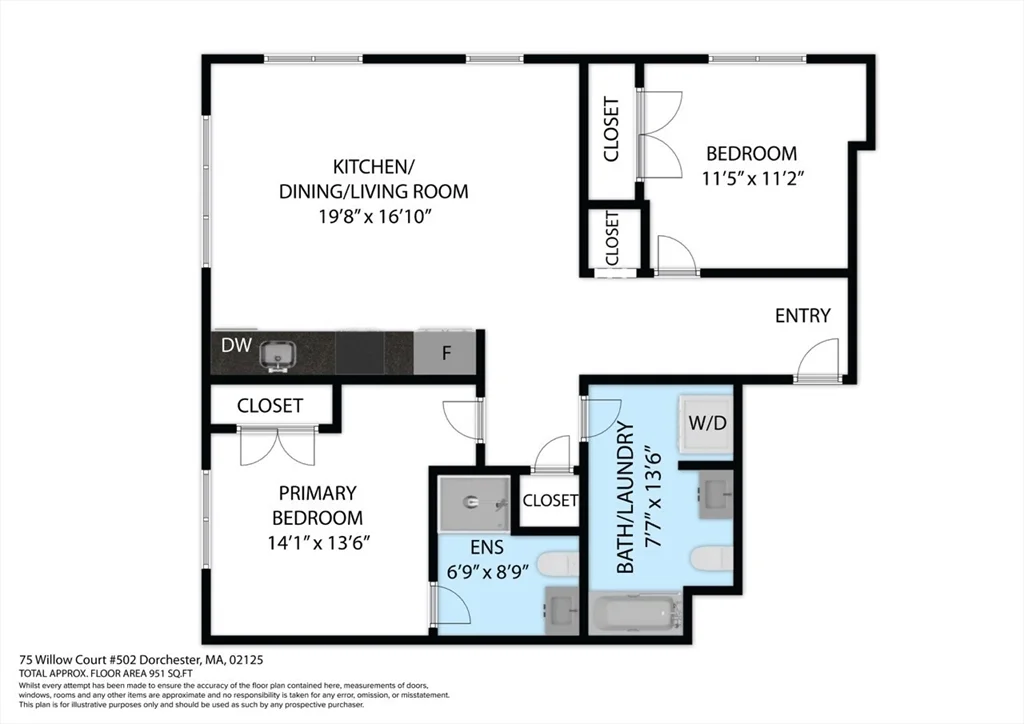 2 bed, 2 bath apartment for rent at 75 Willow Ct Unit 302, Dorchester — photo 15 of 15