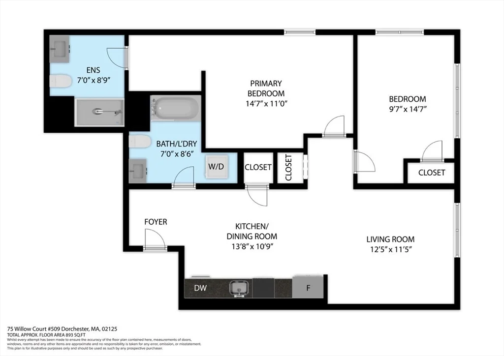 2 bed, 2 bath apartment for rent at 75 Willow Ct Unit 309, Dorchester — photo 23 of 23