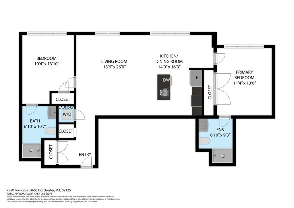 2 bed, 2 bath apartment for rent at 75 Willow Ct Unit 605, Dorchester — photo 19 of 21