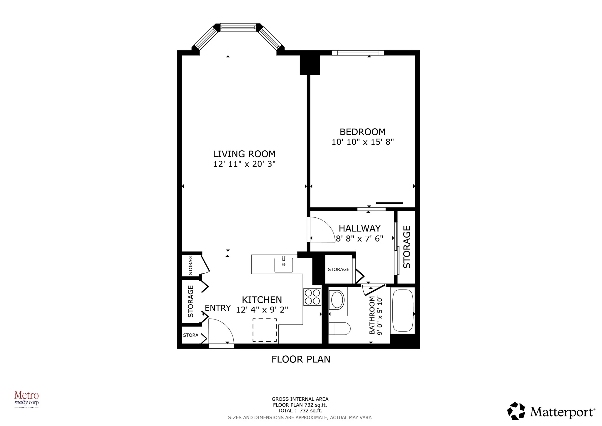 1 bed, 1 bath apartment for rent at 77 Marion St Unit 205, Coolidge Corner