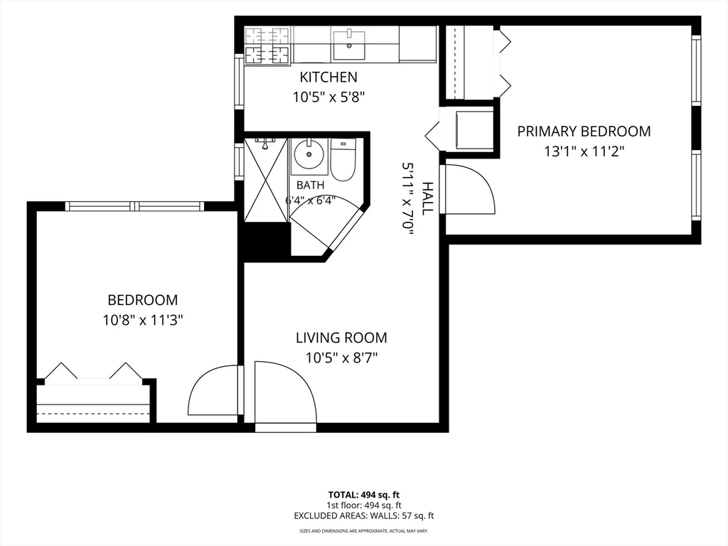 2 bed, 1 bath apartment for rent at 77 Park Dr Unit 9, Fenway — photo 12 of 18