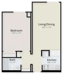 1 bed, 1 bath apartment for rent at 77 Village Way Unit 205, Central Village — photo 2 of 6
