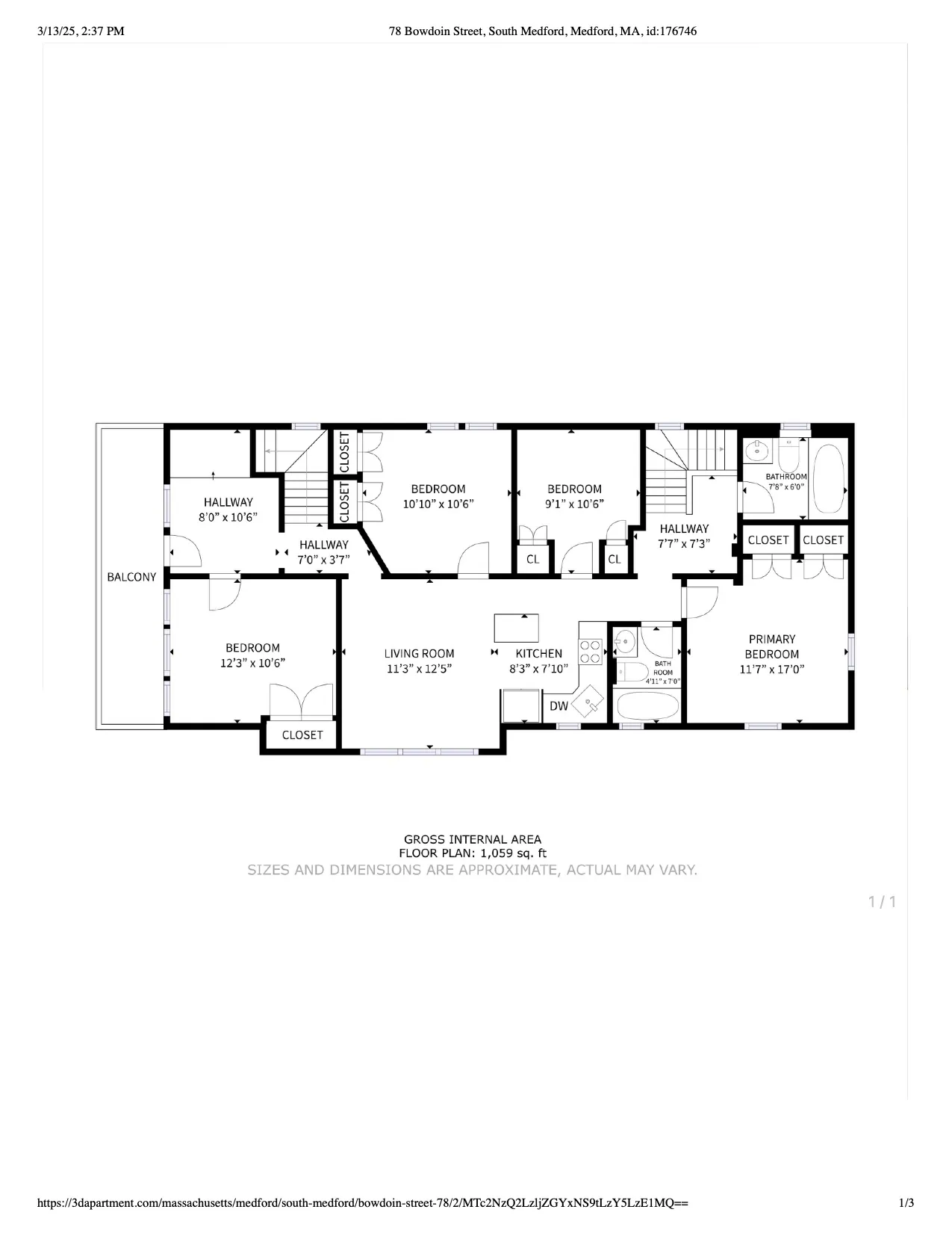 4 bed, 2 bath apartment for rent at 78 Bowdoin St Unit 2, South Medford — photo 18 of 18