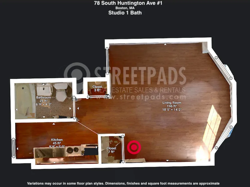1 bed, 1 bath apartment for rent at 78 South Huntington Ave Unit 1, Mission Hill — photo 2 of 21