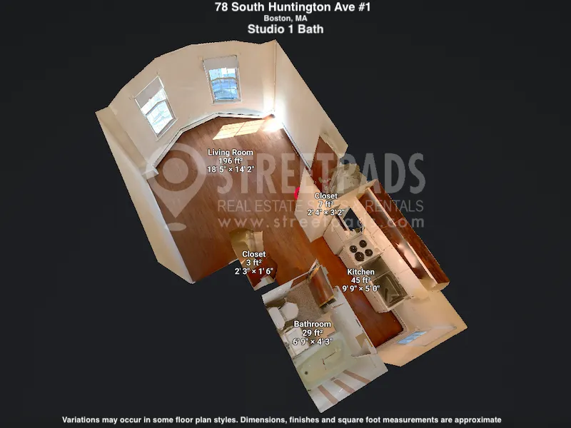 1 bed, 1 bath apartment for rent at 78 South Huntington Ave Unit 1, Mission Hill — photo 1 of 21
