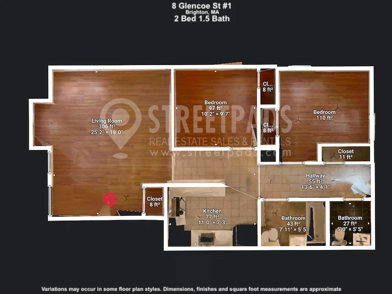 2 bed, 1.5 bath apartment for rent at 8 Glencoe St Unit 1, Oak Square — photo 2 of 24