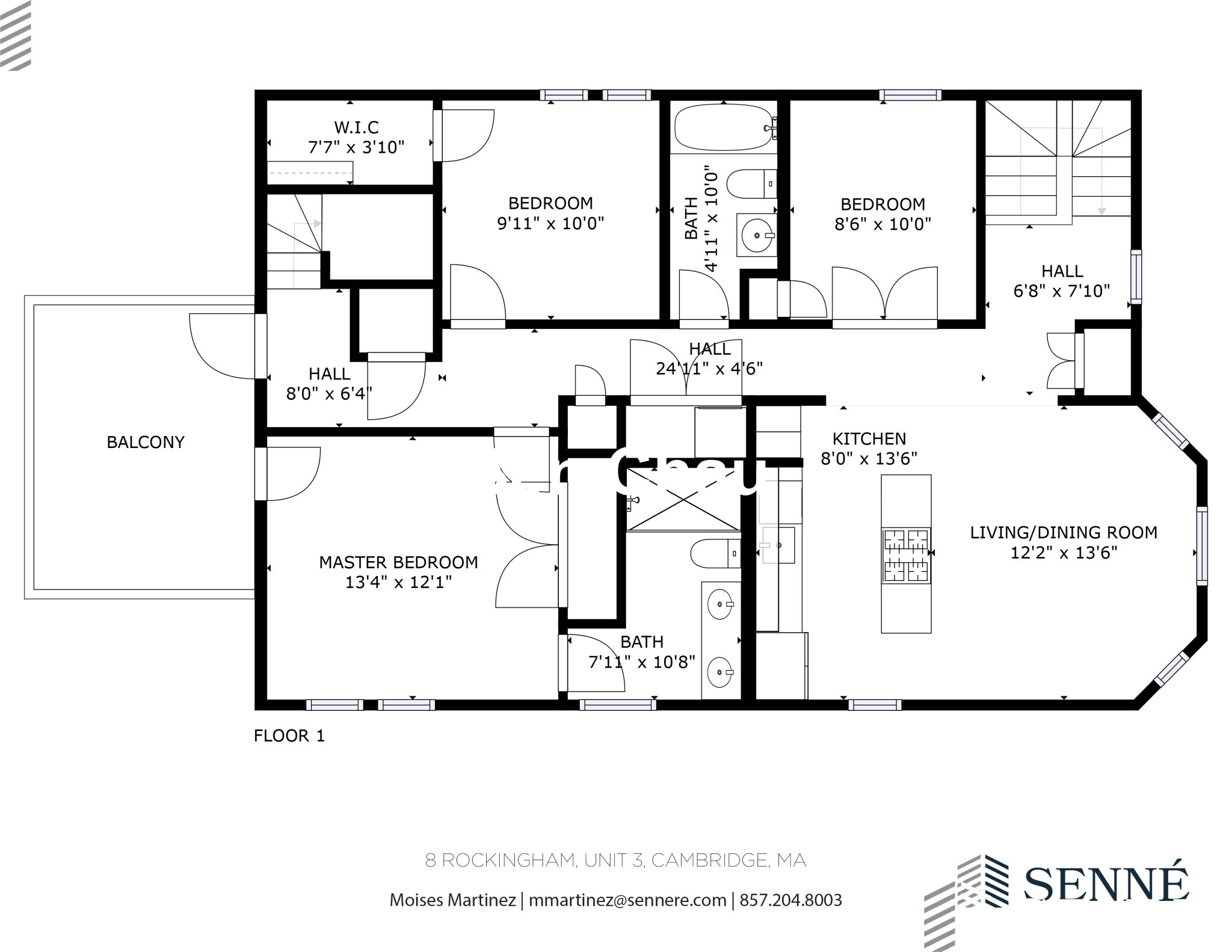 3 bed, 2 bath apartment for rent at 8 Rockingham St Unit 3B, Cambridgeport — photo 5 of 15