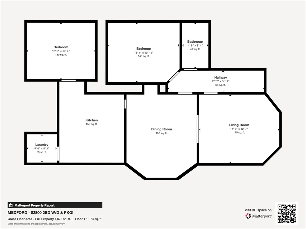 2 bed, 1 bath apartment for rent at 8 Wareham St Unit 1, South Medford — photo 12 of 12