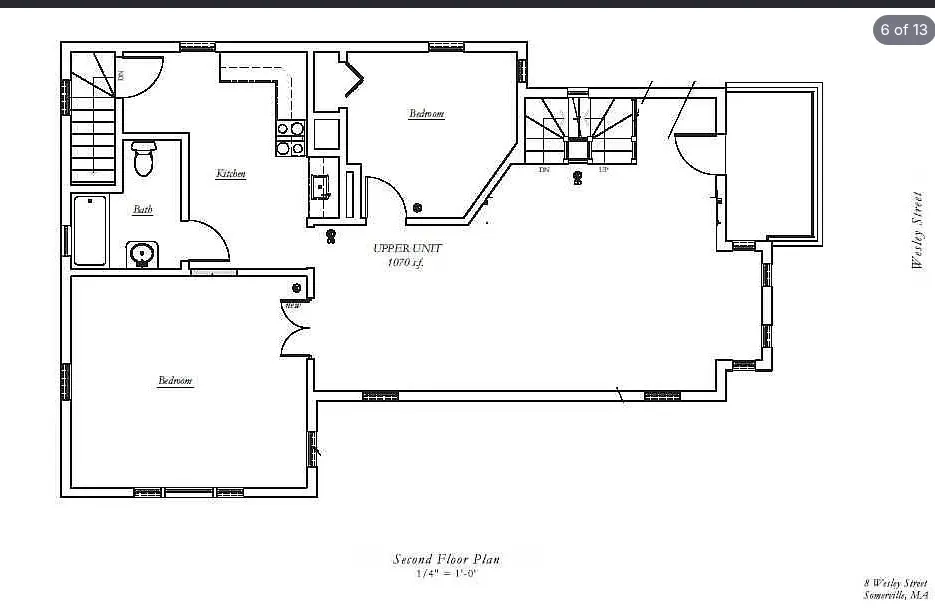 4 bed, 2 bath apartment for rent at 8 Wesley St Unit 2, Winter Hill — photo 10 of 11