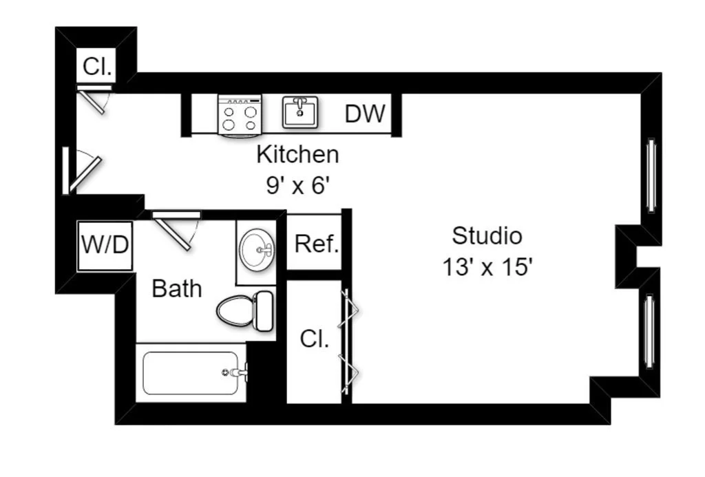 Studio bed, 1 bath apartment for rent at 80 Broad St Unit 505, Boston Downtown — photo 11 of 14
