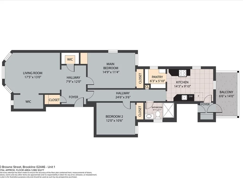 2 bed, 1 bath apartment for rent at 80 Browne Unit 1, Coolidge Corner — photo 14 of 14