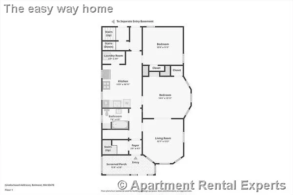 2 bed, 1 bath apartment for rent at 80 Upland Rd Unit 1, Belmont — photo 16 of 16
