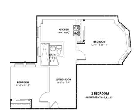 2 bed, 1 bath apartment for rent at 81 Park Dr Unit 12, Fenway — photo 12 of 16