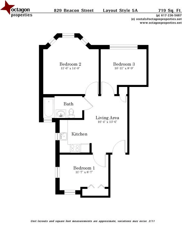 3 bed, 1 bath apartment for rent at 829 Beacon St Unit 3A, Fenway — photo 16 of 16