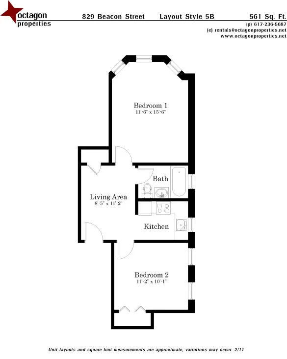 2 bed, 1 bath apartment for rent at 829 Beacon St Unit 3B, Fenway — photo 24 of 24