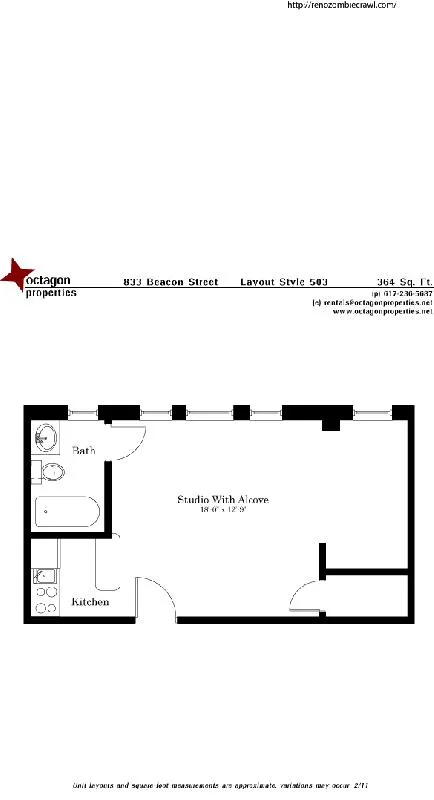 Studio bed, 1 bath apartment for rent at 833 Beacon St Unit 203, Fenway — photo 23 of 23