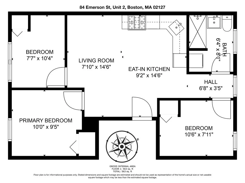 3 bed, 1 bath apartment for rent at 84 Emerson St Unit 2, South Boston — photo 20 of 20
