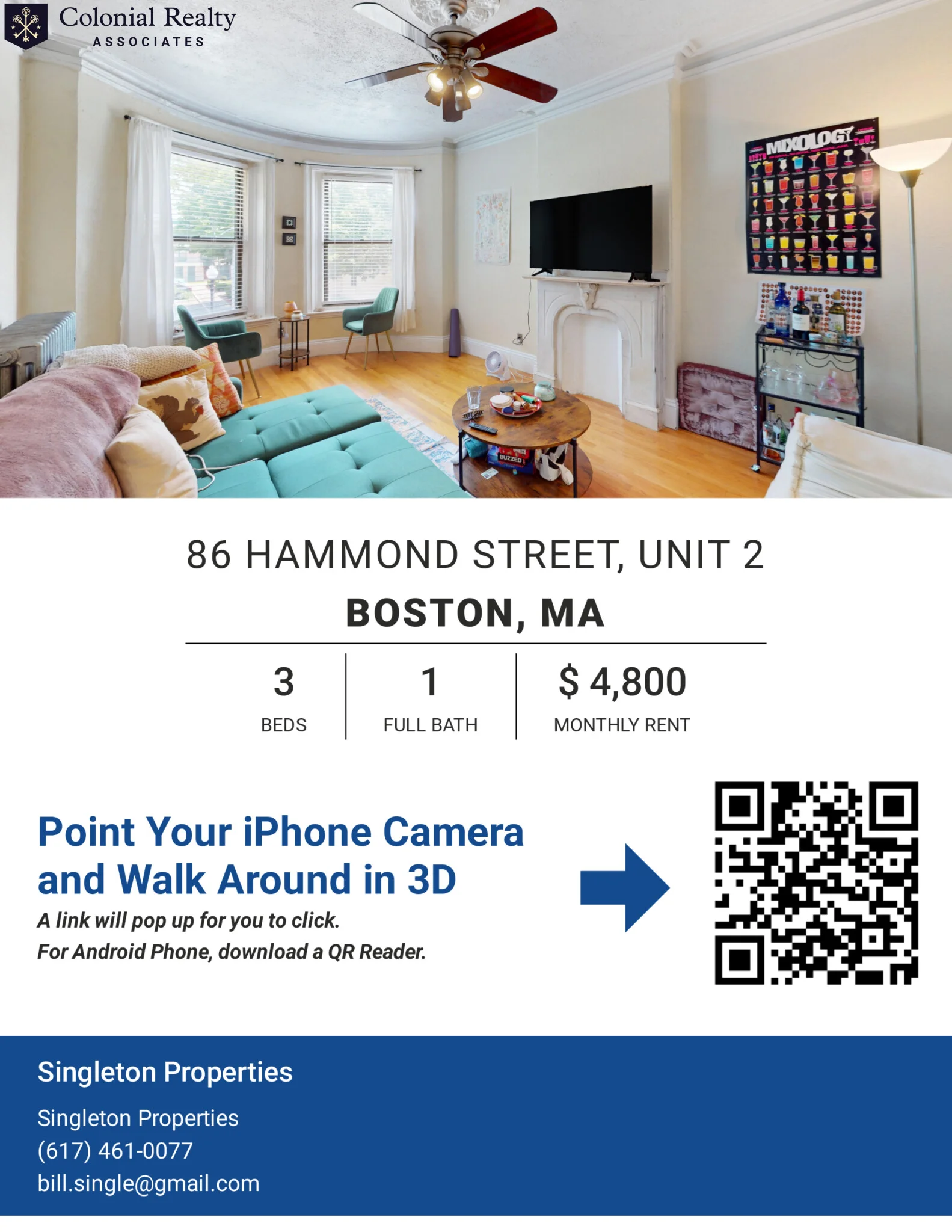 2 bed, 1 bath apartment for rent at 86 Hammond St Unit 1, Roxbury — photo 26 of 26
