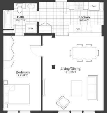 1 bed, 1 bath apartment for rent at 87 New St Unit 203, Neighborhood Nine — photo 7 of 7