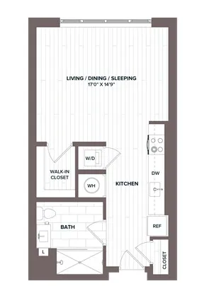 Studio bed, 1 bath apartment for rent at 88 Arsenal Yards Boulevard Unit 518, Watertown — photo 4 of 16