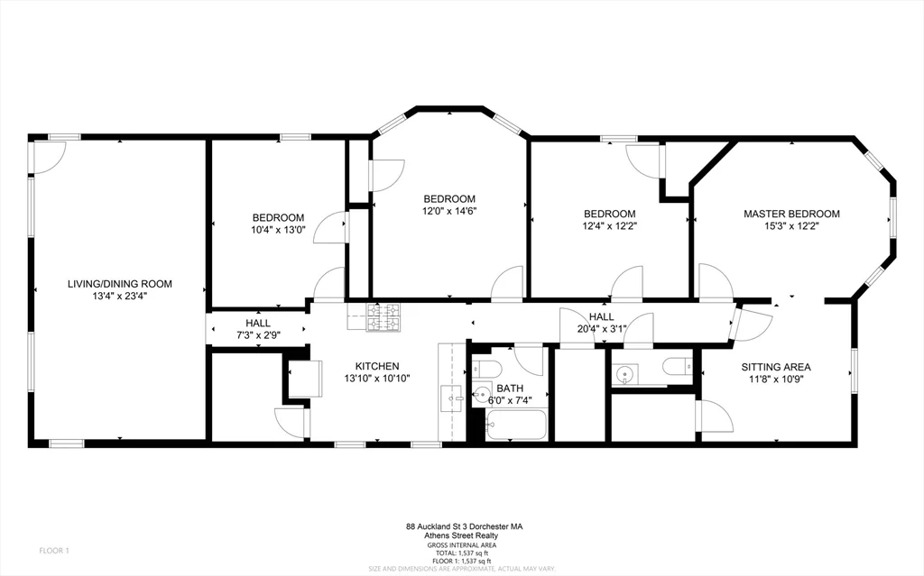 4 bed, 1 bath apartment for rent at 88 Auckland St Unit 3, Dorchester — photo 19 of 30