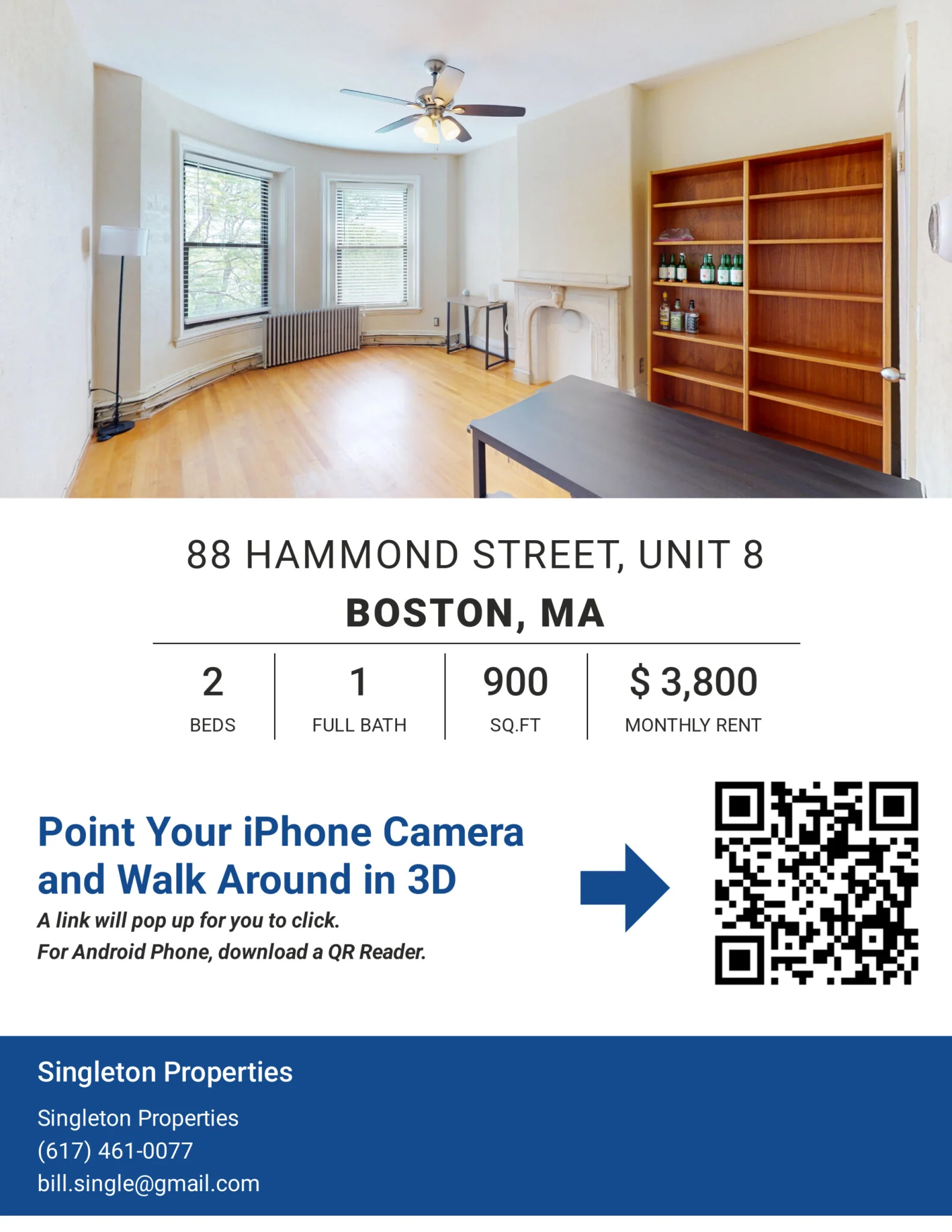 2 bed, 1 bath apartment for rent at 88 Hammond St Unit 8a, Roxbury — photo 14 of 14