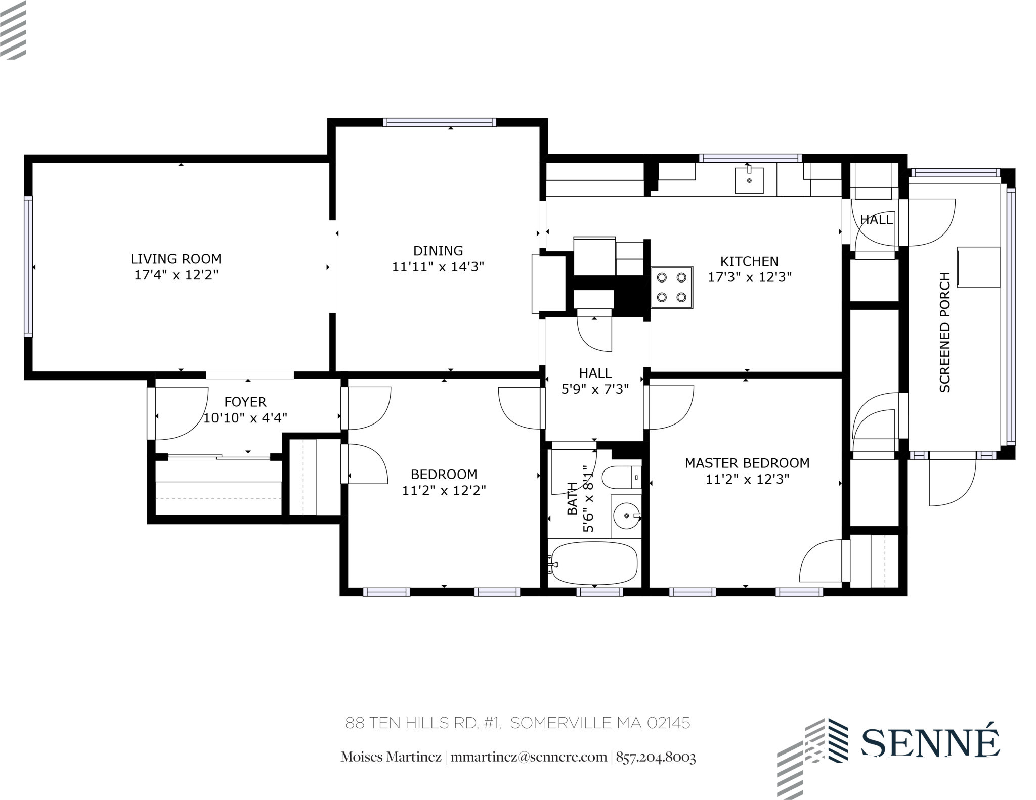 2 bed, 1 bath apartment for rent at 88 Ten Hills Rd Unit 1, Ten Hills — photo 13 of 14