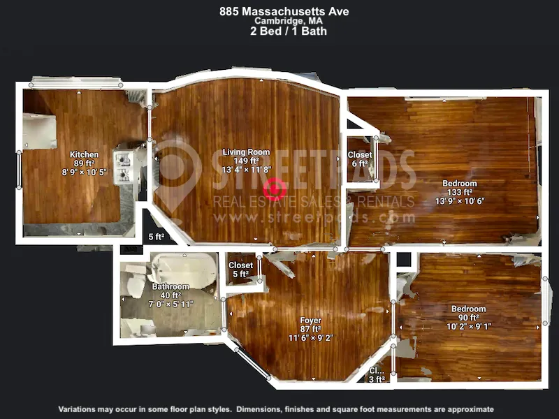 2 bed, 1 bath apartment for rent at 885 Massachusetts Ave Unit 23, Central Square — photo 2 of 20