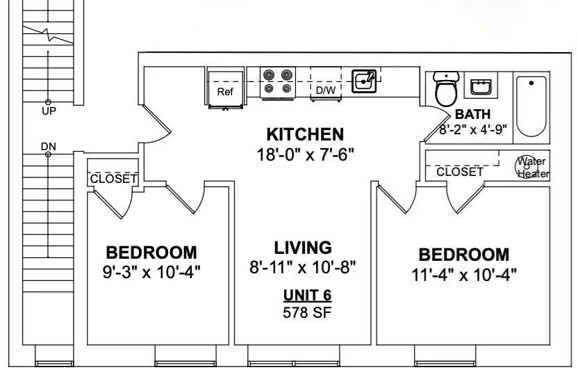 2 bed, 1 bath apartment for rent at 89 Woodrow Ave Unit 6, Dorchester — photo 8 of 8
