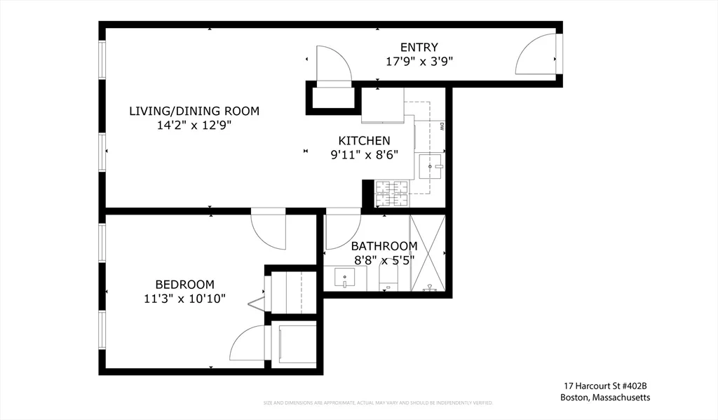 1 bed, 1 bath apartment for rent at 9 Harcourt St Unit 402B, Back Bay — photo 9 of 9