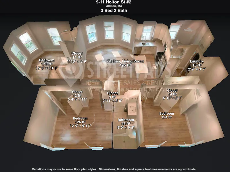 3 bed, 2 bath apartment for rent at 9 Holton St Unit 2, Allston