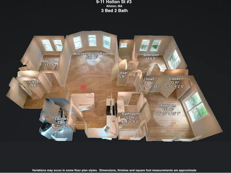 3 bed, 2 bath apartment for rent at 9 Holton St Unit 3, Allston