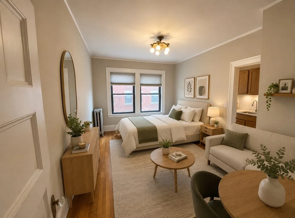 Studio bed, 1 bath apartment for rent at 9 Sewall Ave Unit 312, Coolidge Corner — photo 1 of 10