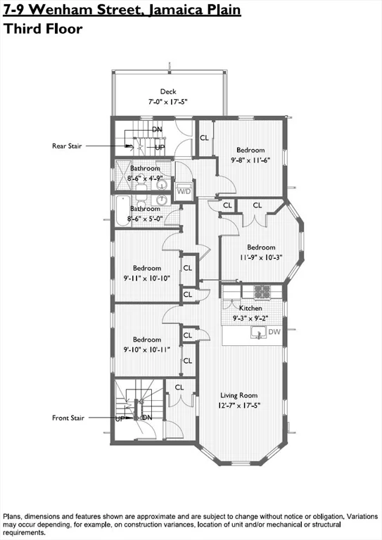 4 bed, 2 bath apartment for rent at 9 Wenham Unit 3, Jamaica Plain — photo 16 of 18