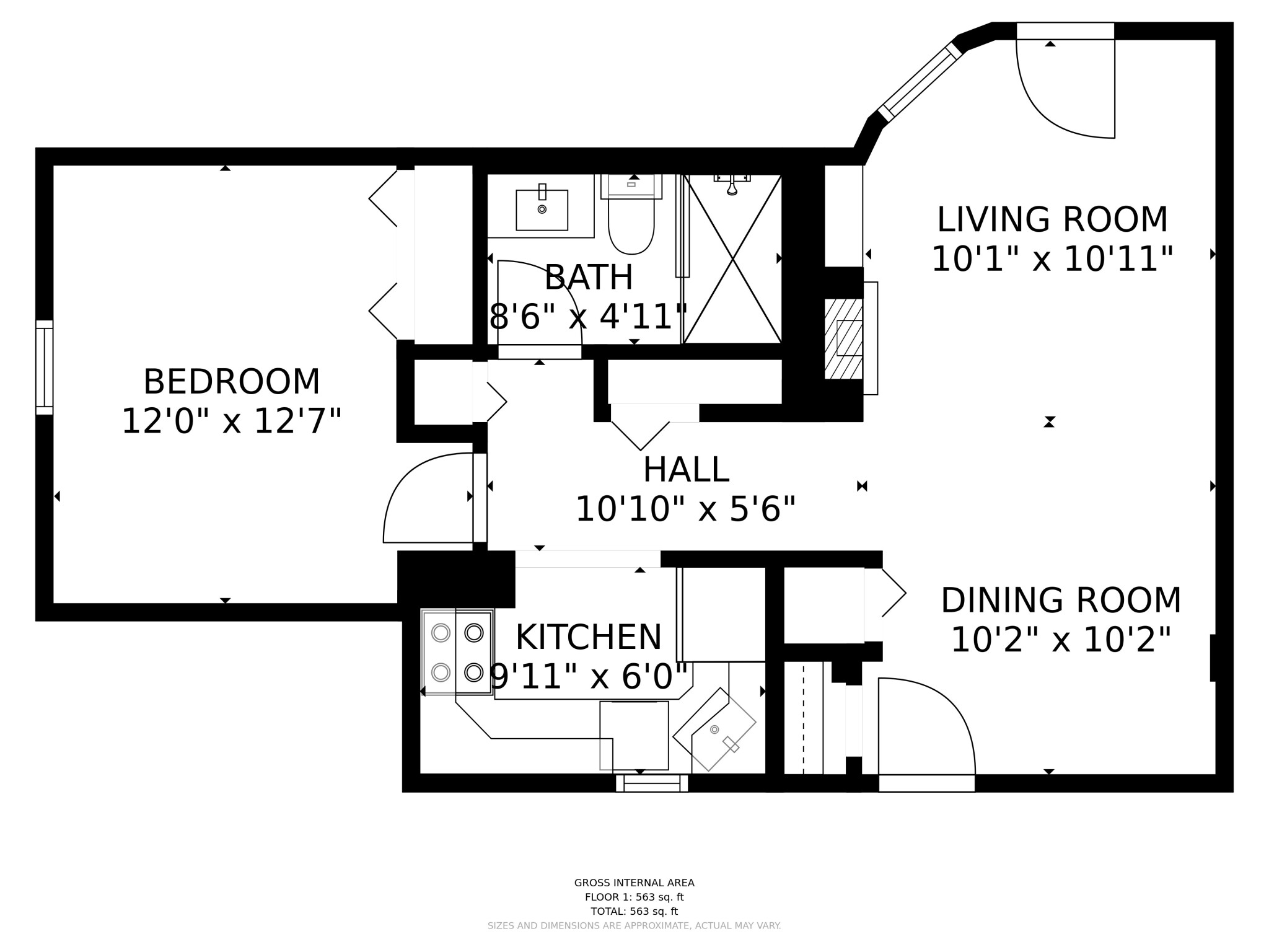 1 bed, 1 bath apartment for rent at 90 Gainsborough St Unit 006E, Fenway — photo 8 of 8