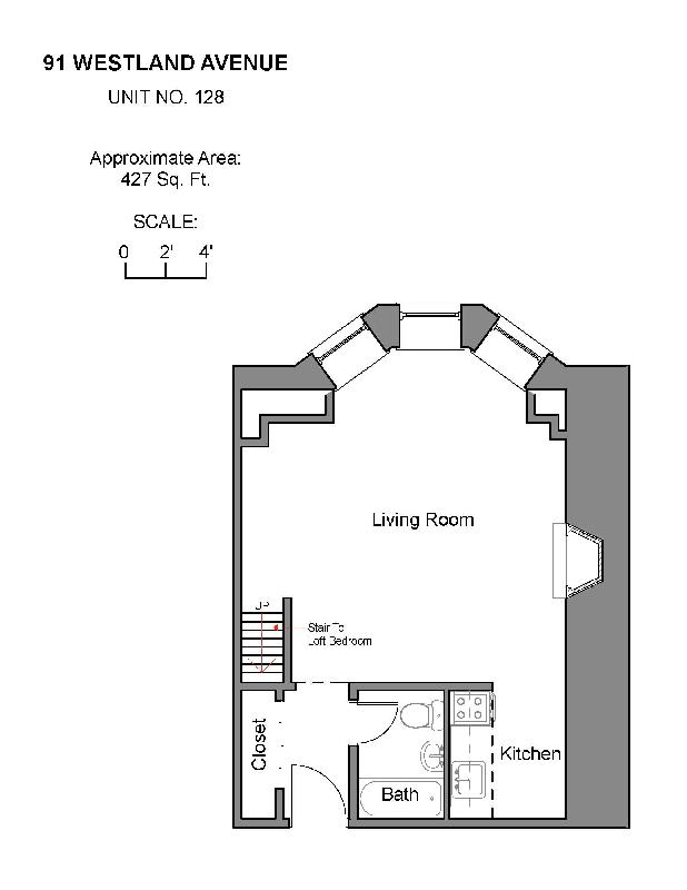 Studio bed, 1 bath apartment for rent at 91 Westland Ave Unit 128, Fenway — photo 20 of 20