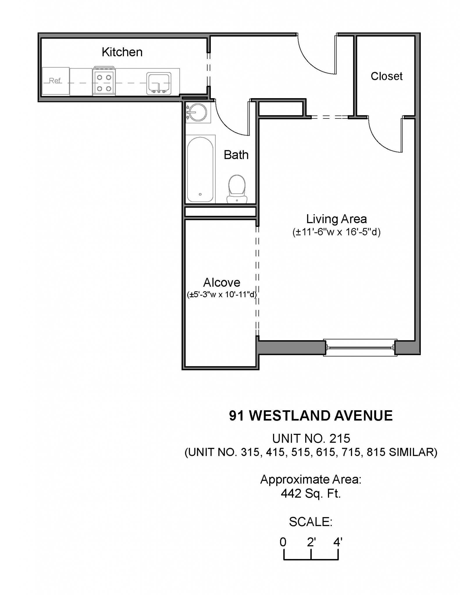 Studio bed, 1 bath apartment for rent at 91 Westland Ave Unit 415, Fenway — photo 9 of 9