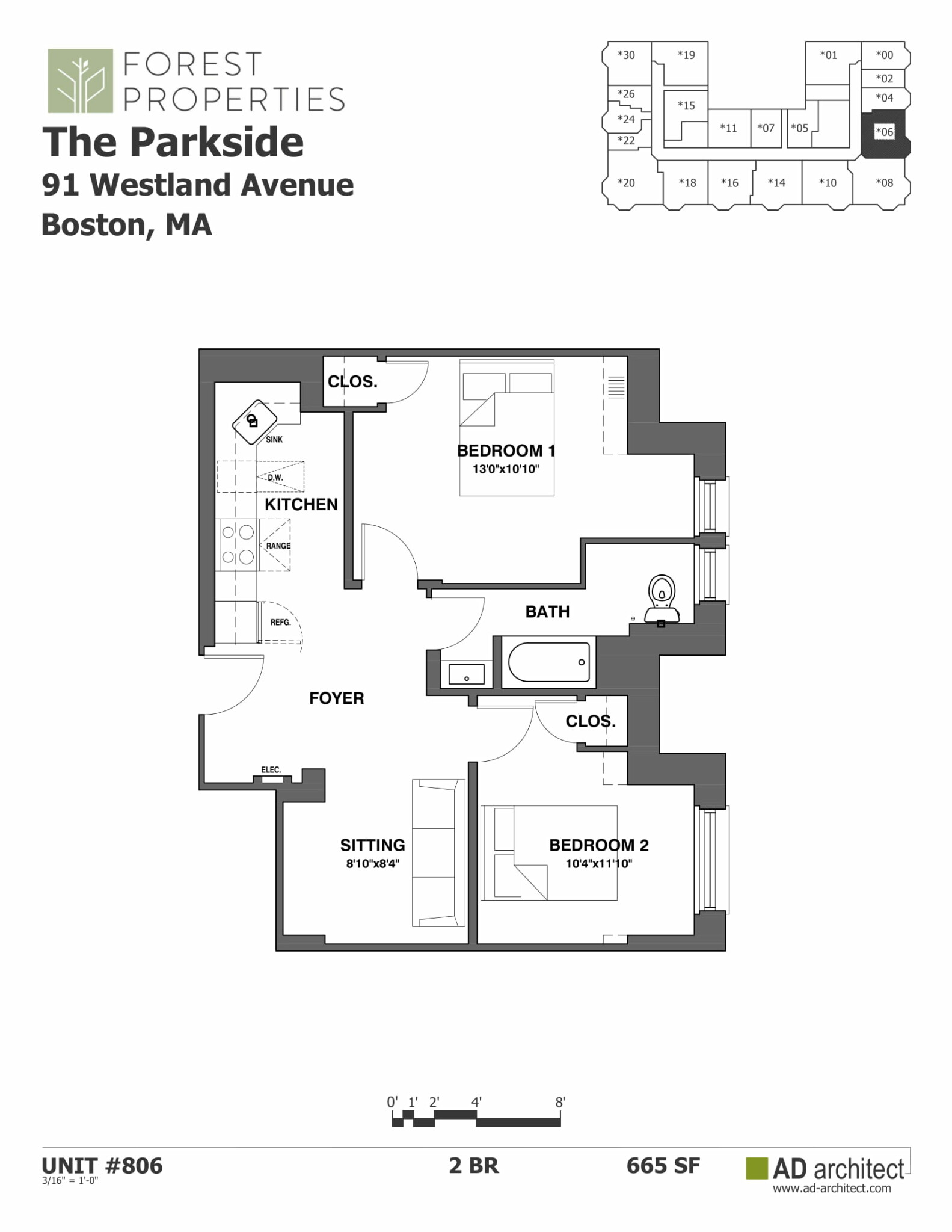 2 bed, 1 bath apartment for rent at 91 Westland Ave Unit 806, Fenway — photo 2 of 3