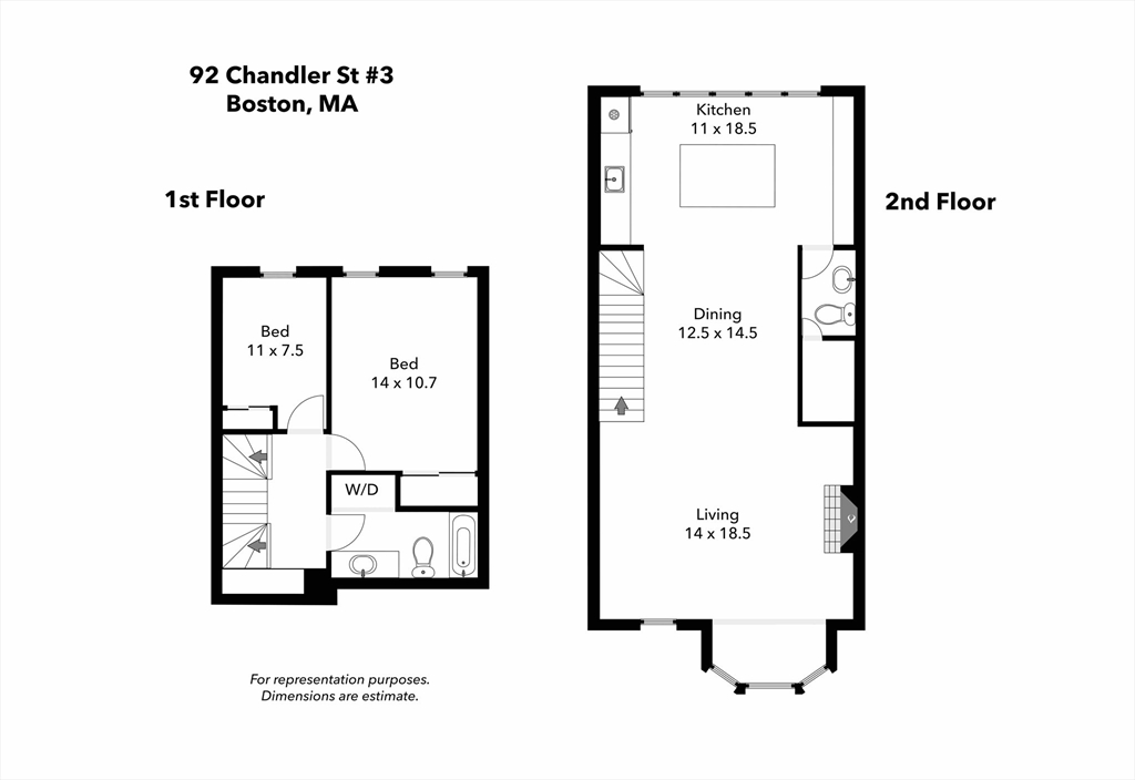 2 bed, 1.5 bath apartment for rent at 92 Chandler St Unit 3, South End — photo 15 of 15