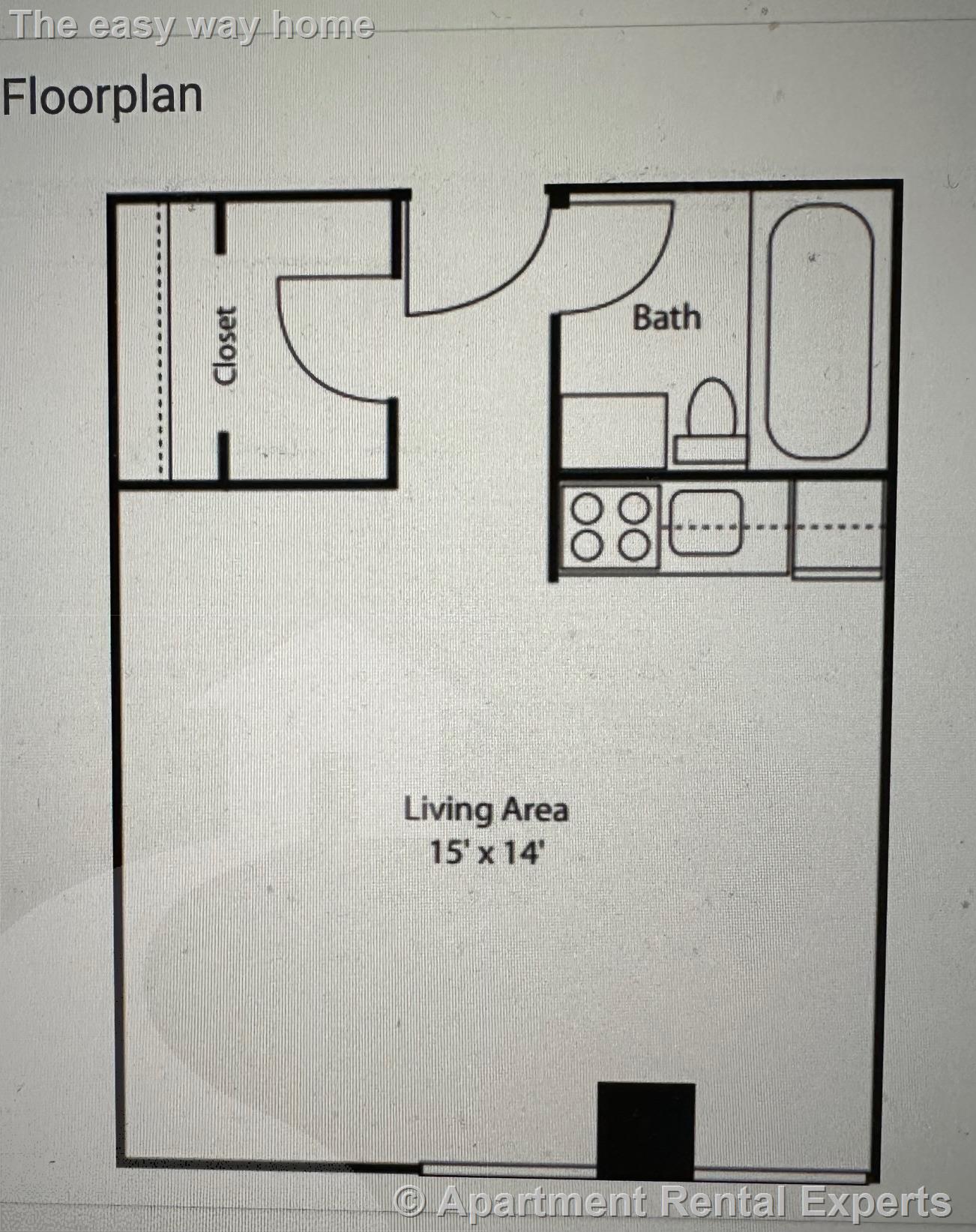 Studio bed, 1 bath apartment for rent at 929 Massachusetts Ave Unit 5STU, Central Square — photo 2 of 2