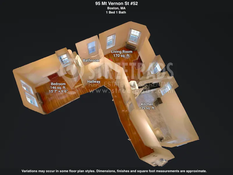 1 bed, 1 bath apartment for rent at 95 Mount Vernon St Unit 52, Beacon Hill — photo 1 of 19