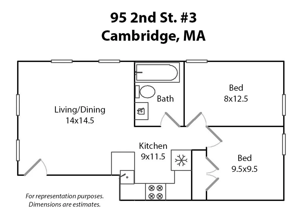 2 bed, 1 bath apartment for rent at 95 Second St Unit 3, Kendall Square — photo 12 of 12