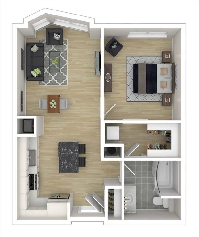 1 bed, 1 bath apartment for rent at 95 St Alphonsus St Unit 416, Boston
