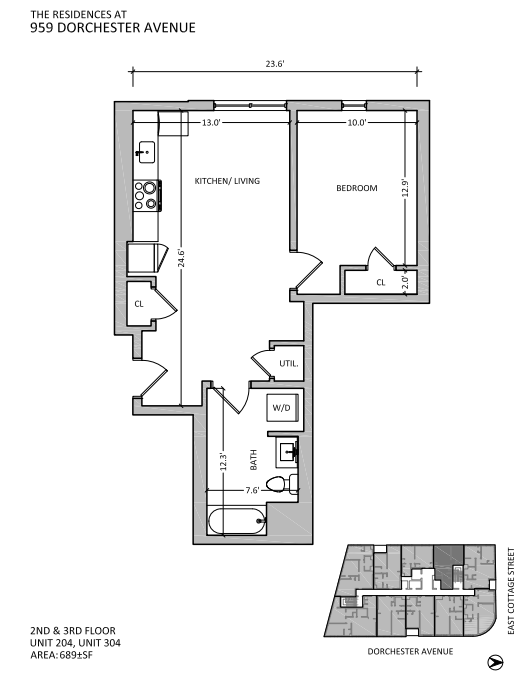 1 bed, 1 bath apartment for rent at 959 Dorchester Ave Unit 204, Dorchester — photo 5 of 5