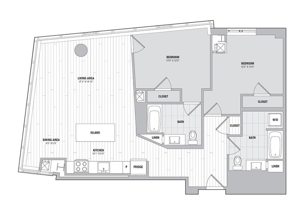 2 bed, 2 bath apartment for rent at 99 Kneeland St Unit 1003, Chinatown — photo 16 of 16