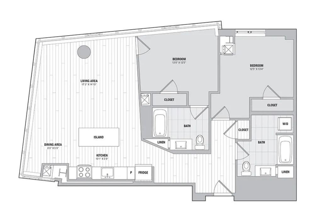 2 bed, 2 bath apartment for rent at 99 Kneeland St Unit 1103, Chinatown — photo 16 of 16