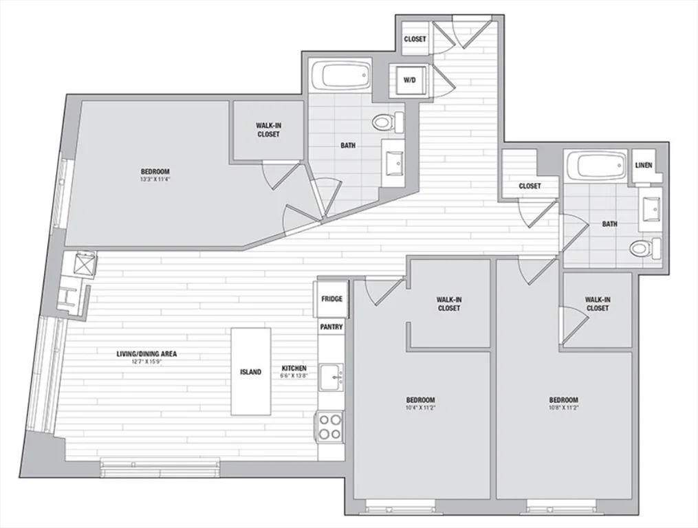 3 bed, 2 bath apartment for rent at 99 Kneeland St Unit 1201, Chinatown — photo 12 of 12