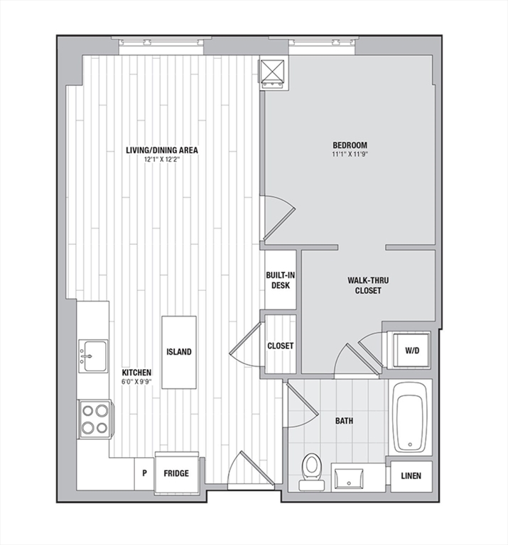 1 bed, 1 bath apartment for rent at 99 Kneeland St Unit 1305, Chinatown — photo 14 of 14